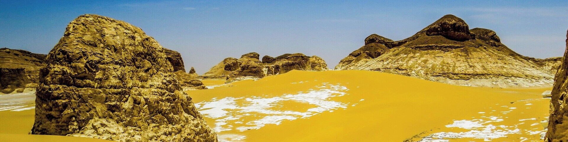 White Desert, near Bahariya Oasis in Egypt.