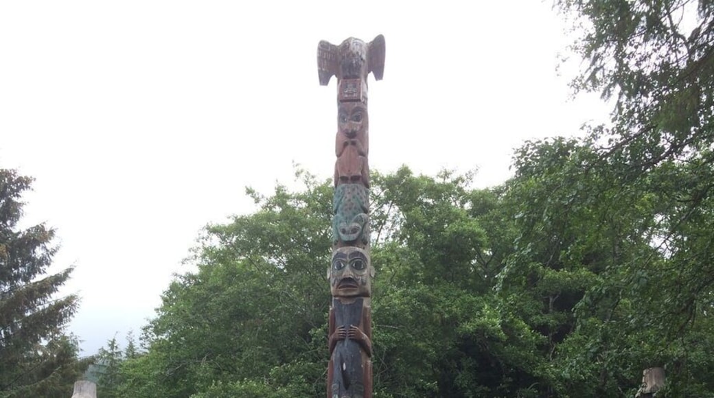 Nice spot for photos but totems are reproductions.