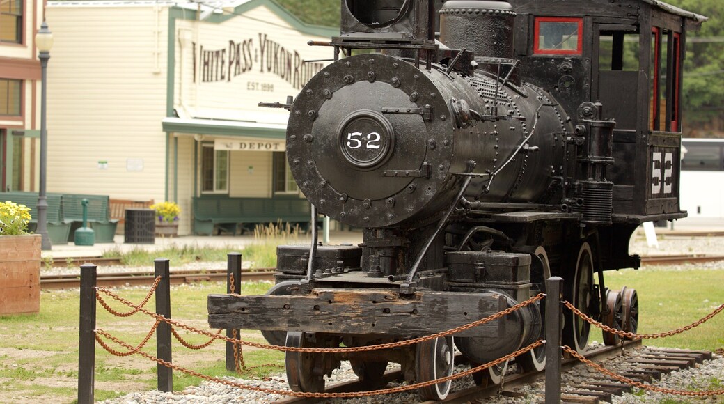 Klondike Gold Rush National Historic Park mostrando itens de ferrovia