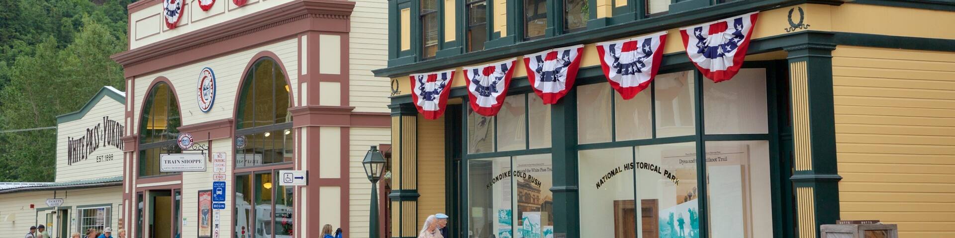 Klondike Gold Rush National Historic Park featuring a small town or village