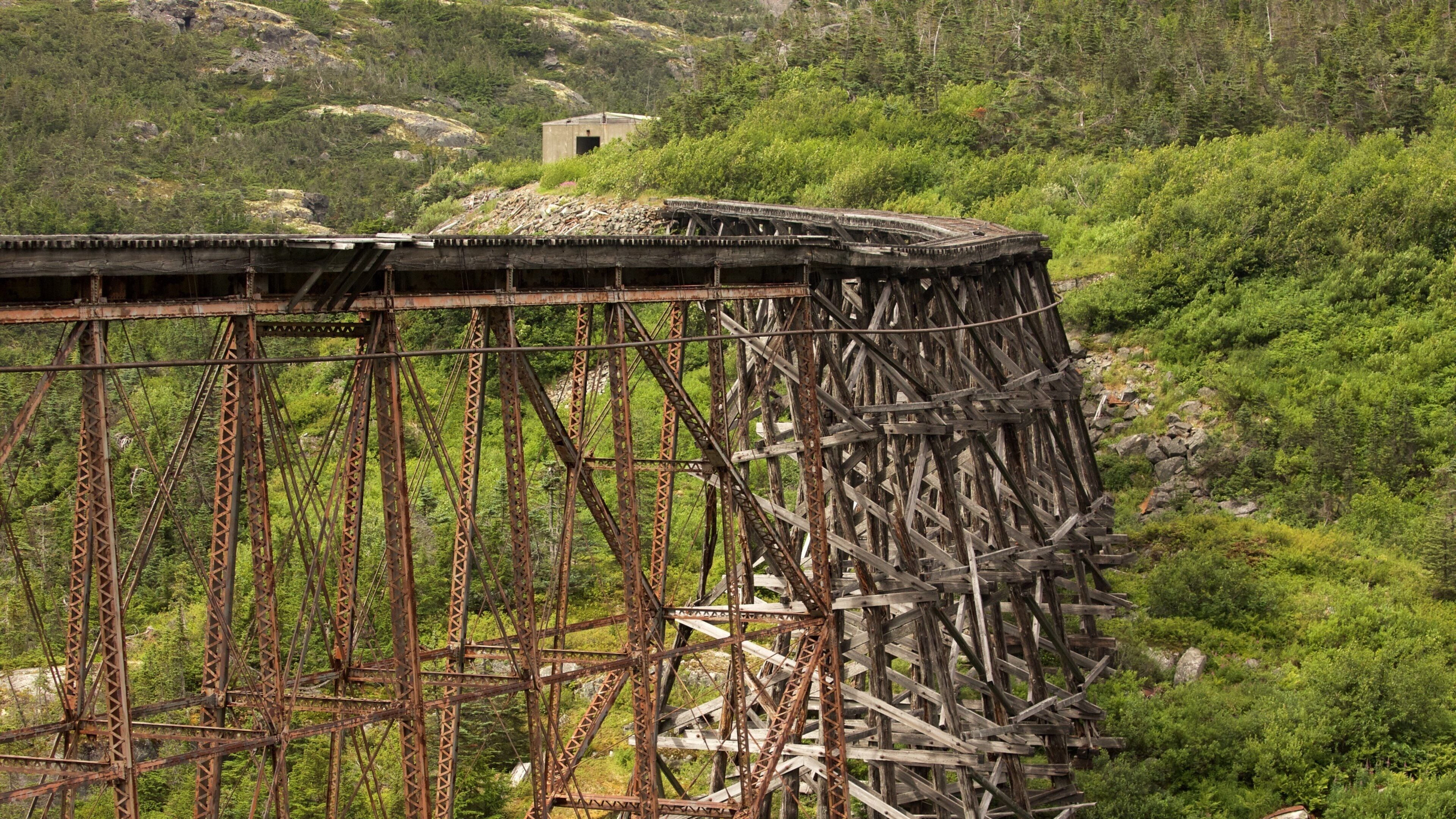 화이트패스 을 특징 숲 풍경, 철도 물품 과 다리
