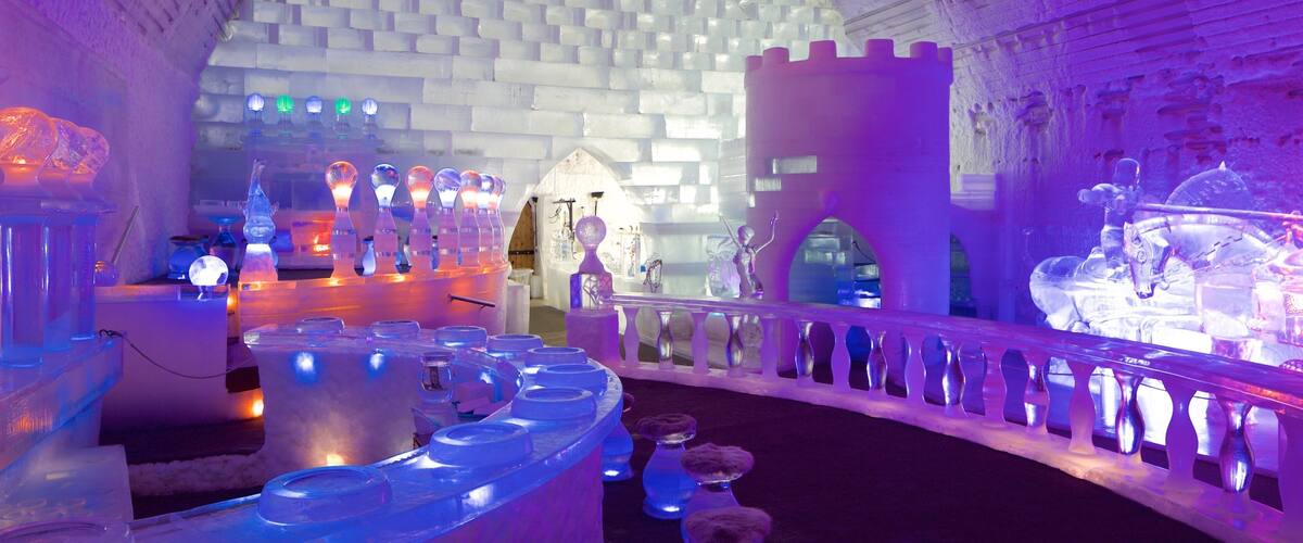 Chena Hot Springs featuring a bar, nightlife and interior views