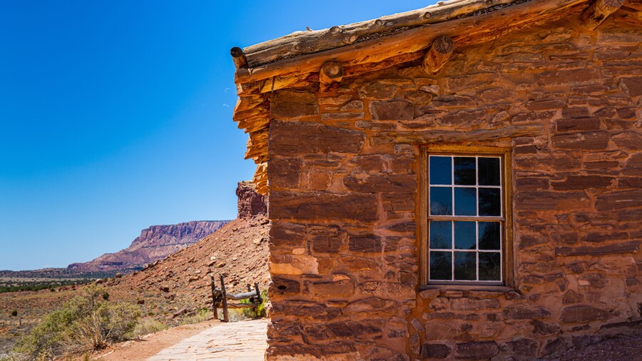 The Old Stone Cowboy Bunkhouse, Pipe Springs National Monument, Fredonia, Arizona, USA