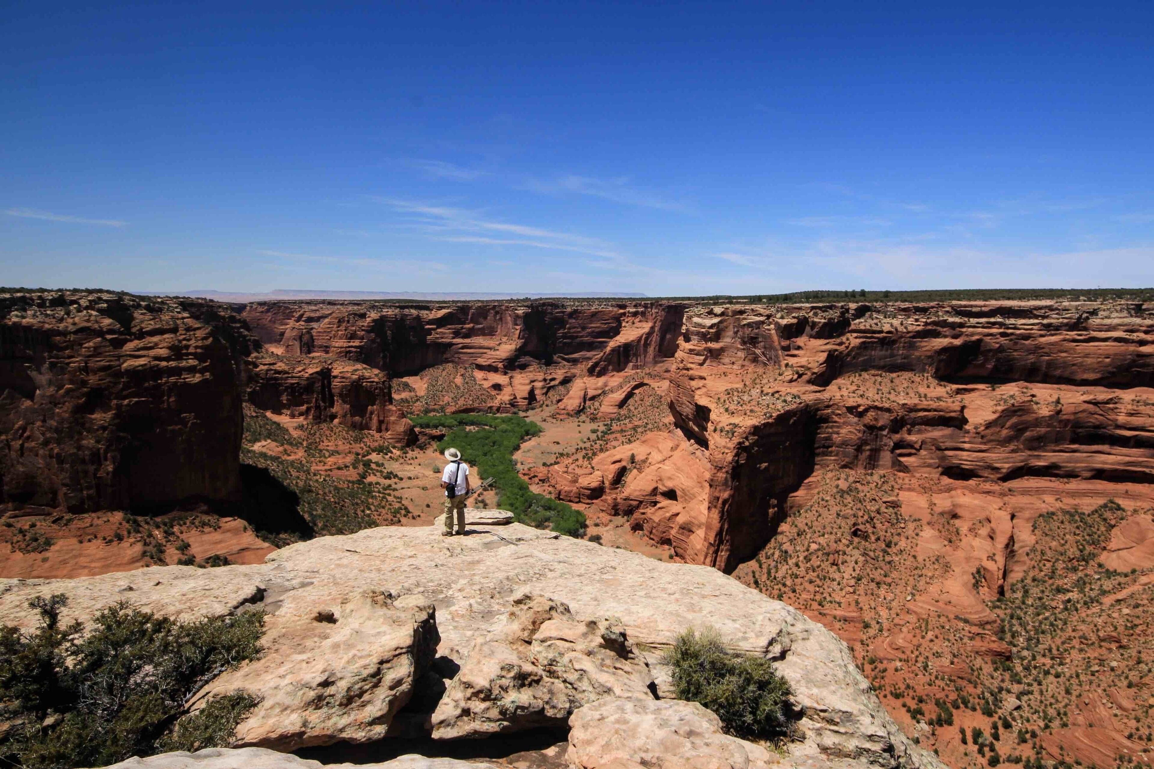 One of the many scenic lookoff points at Canyon De Chelly in Arizona. Great place for hiking and seeing ancient cave dwellings.