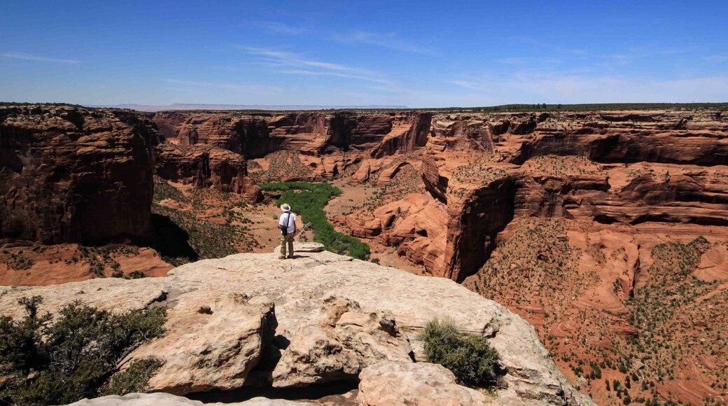 One of the many scenic lookoff points at Canyon De Chelly in Arizona. Great place for hiking and seeing ancient cave dwellings.