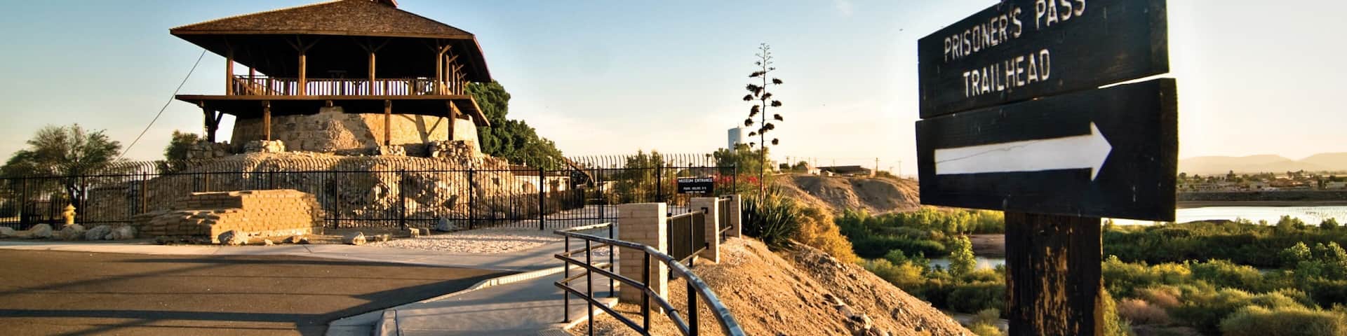 Yuma Territorial Prison State Historic Park which includes an administrative building, heritage elements and tranquil scenes
