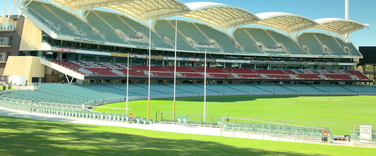 Adelaide Oval which includes modern architecture