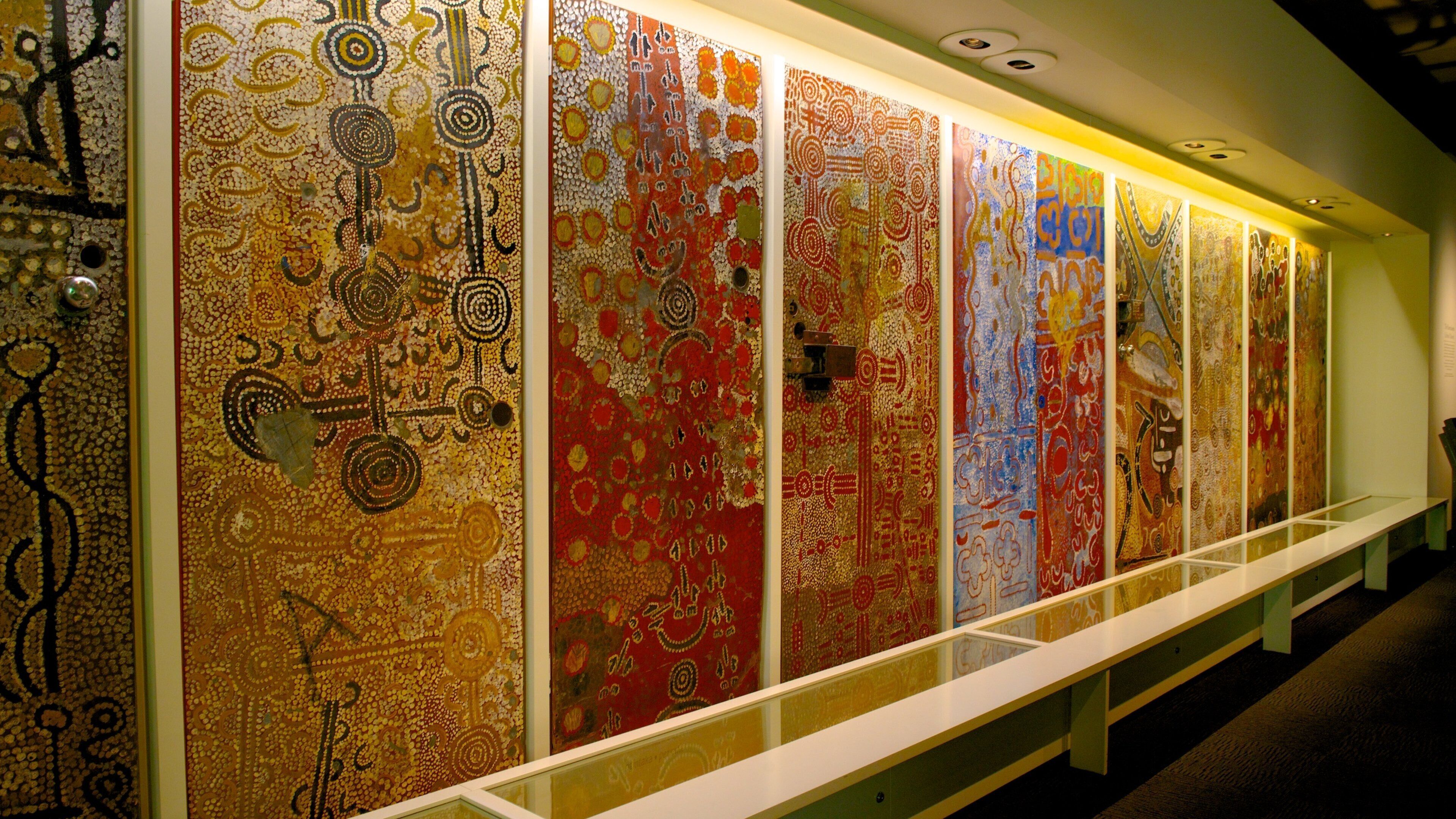 南オーストラリア博物館 表示 屋内の眺め と アート