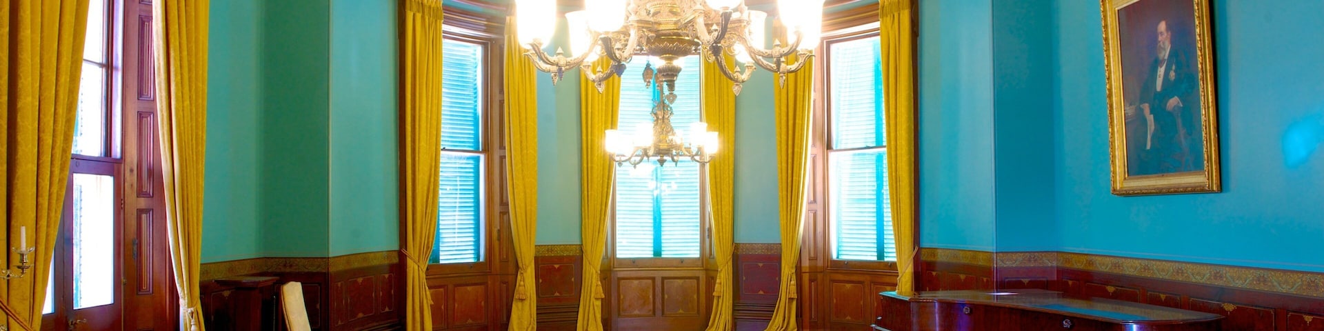 Ayers House Museum que incluye vistas de interior, una casa y elementos patrimoniales