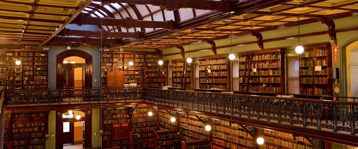 State Library of South Australia featuring heritage elements and interior views