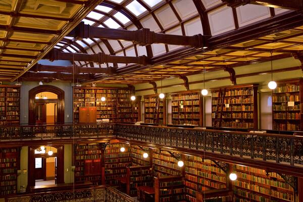 State Library of South Australia featuring heritage elements and interior views