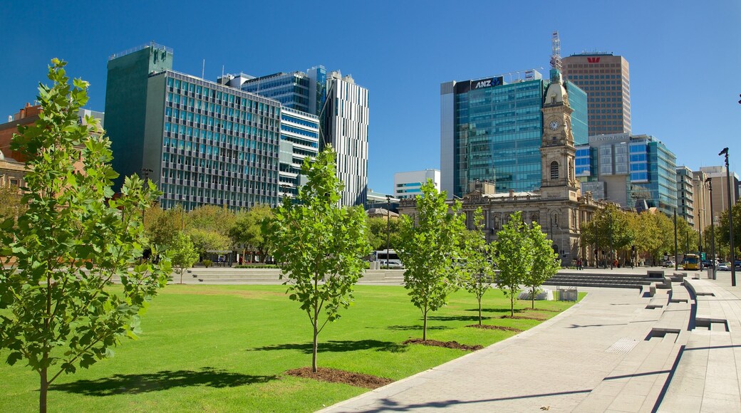 Victoria Square featuring a city, modern architecture and a park