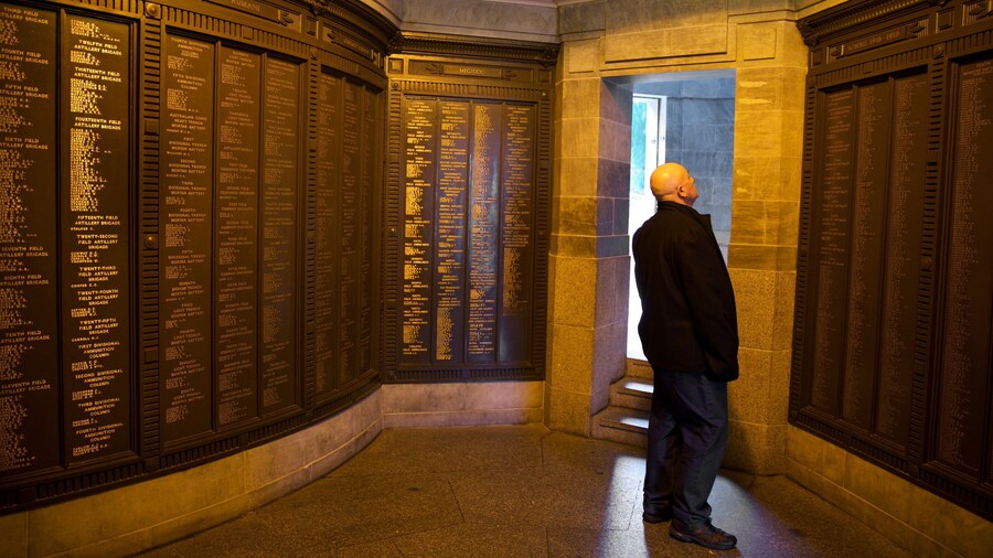 Adelaide War Memorial showing interior views as well as an individual male