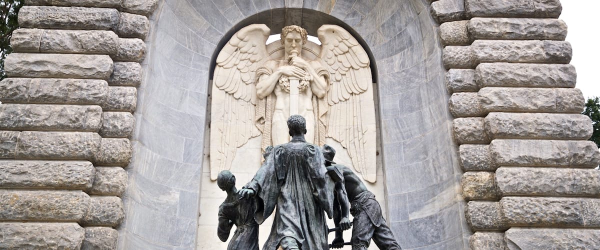 Adelaide War Memorial which includes a statue or sculpture, religious elements and heritage elements