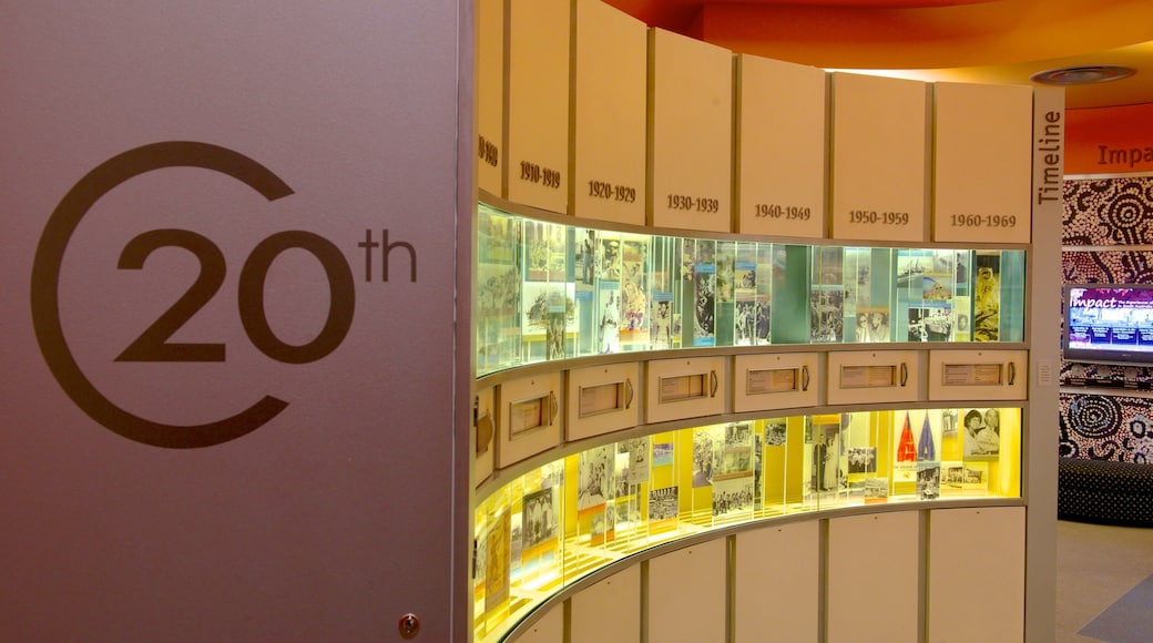 Migration Museum showing interior views and signage