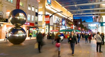 Rundle Mall featuring nightlife, night scenes and street scenes