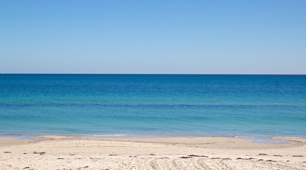 West Beach which includes a sandy beach and general coastal views