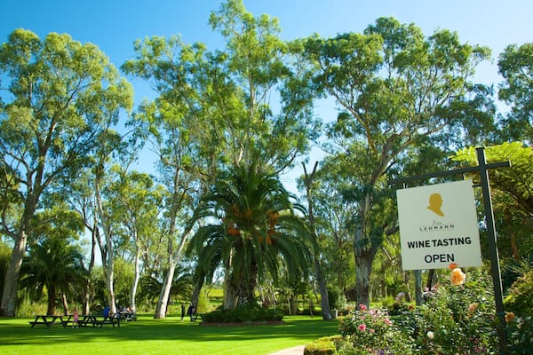 Peter Lehmann featuring a park, signage and landscape views