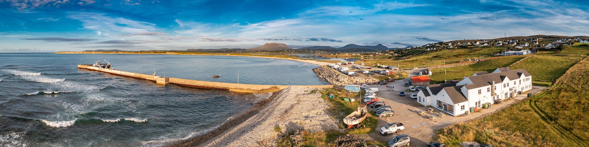 Machaire Rabhartaigh, Translation: Magheraroarty - Plane of the spring tideplane of roarty, Gaeltacht village and townland in north-west of County Donegal, Ireland.