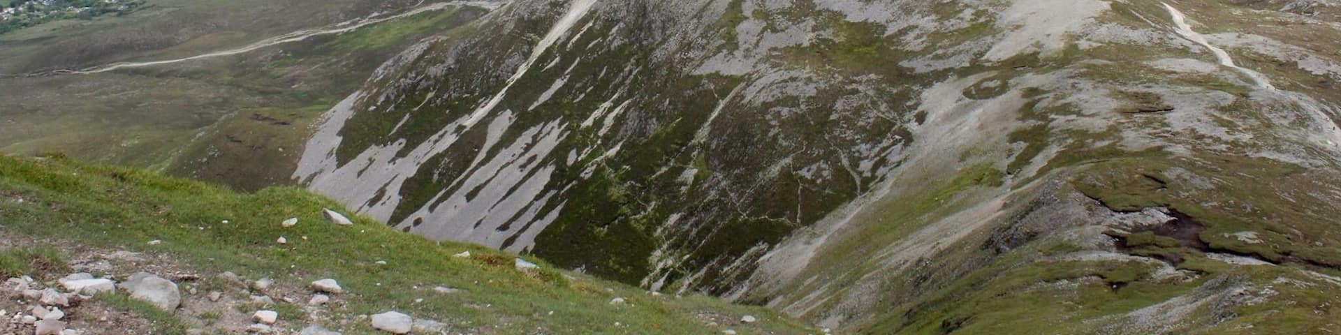 Croagh Patrick is one of the highest mountain in county Mayo. It is a very famous place of pelerinage, since 300 before J.C. It is named in honor of Saint Patrick, very important character in irish history because he brought christianity in the country. The mountain is not only full of history and meaning, it is also an absolutely beautiful place, and the view on top is stunning.