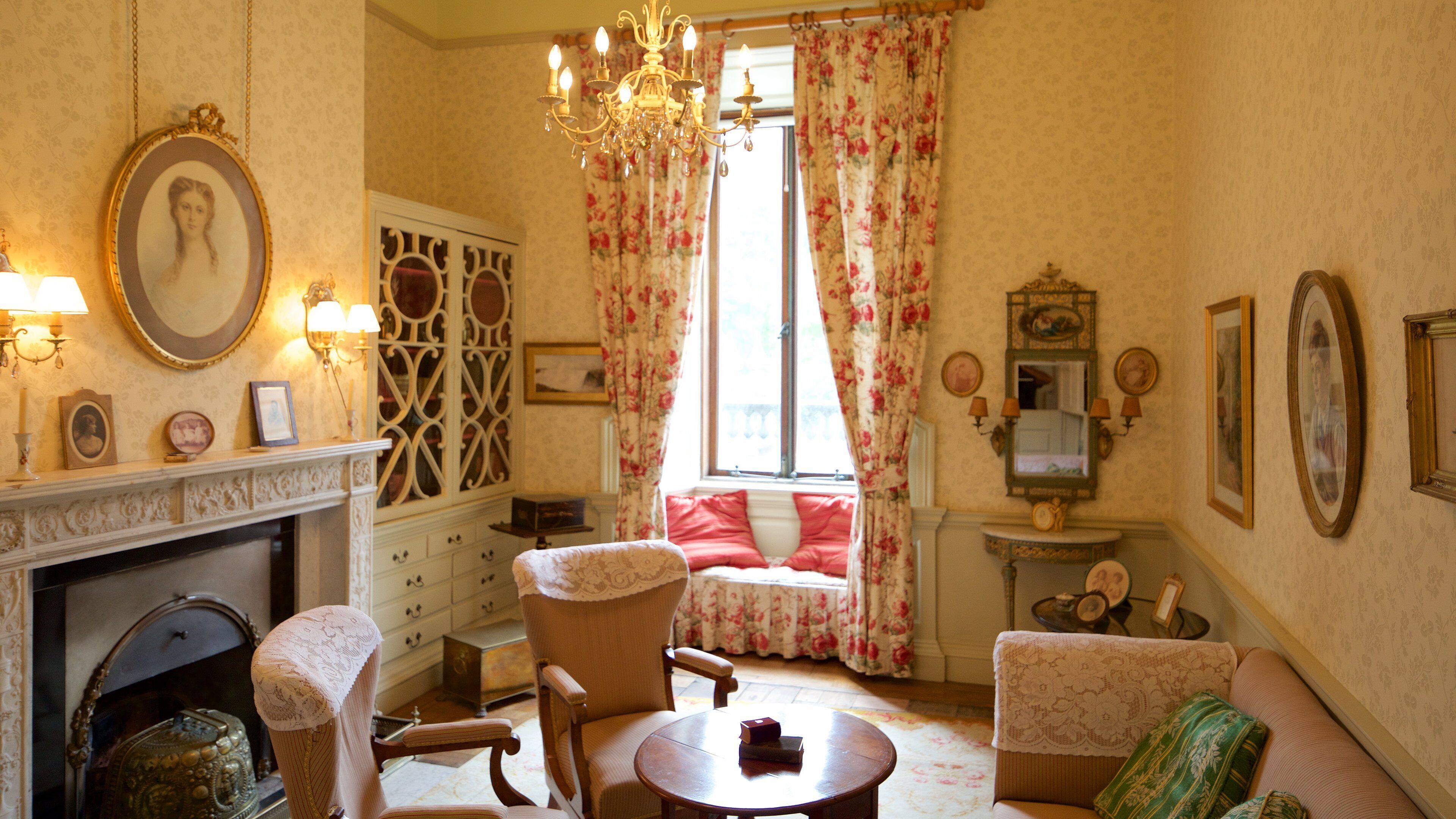 Westport House showing a castle, heritage elements and interior views