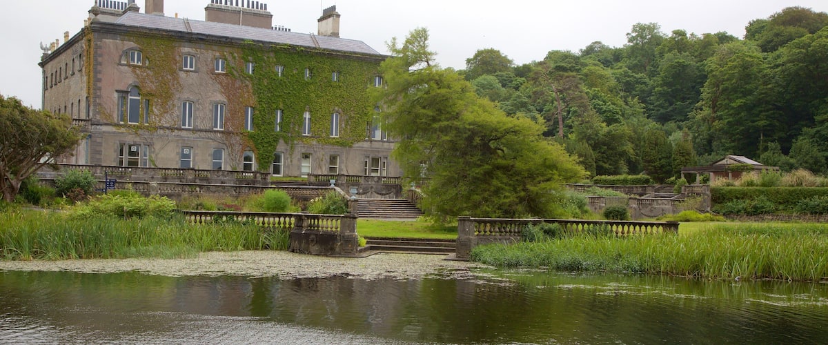 Westport House featuring heritage architecture, a castle and a river or creek