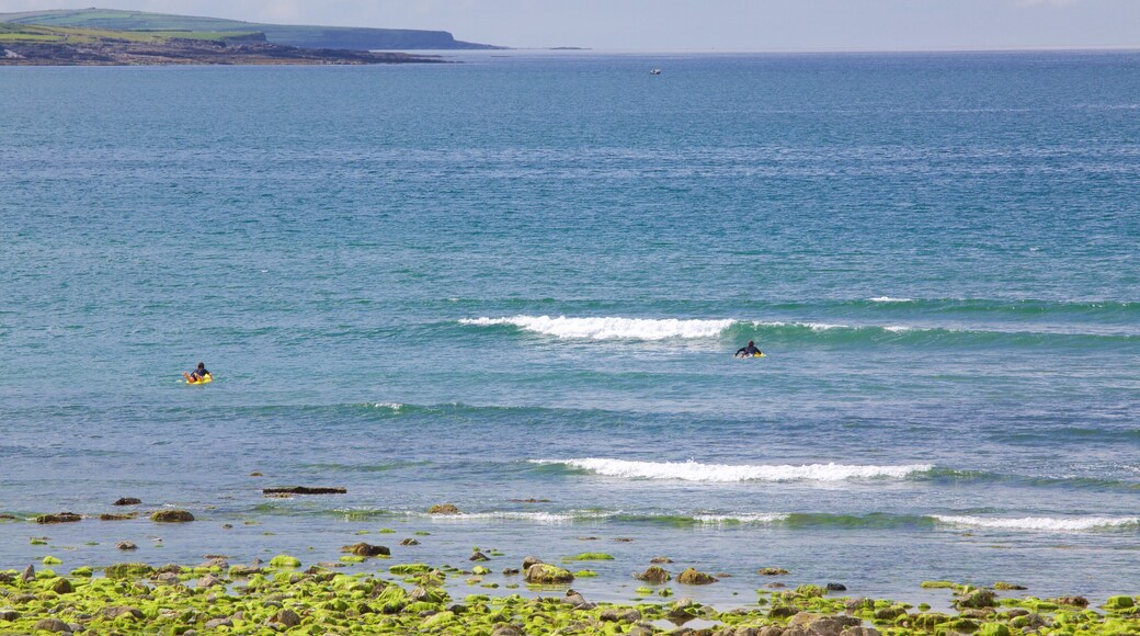Strandhill Beach showing general coastal views and rocky coastline