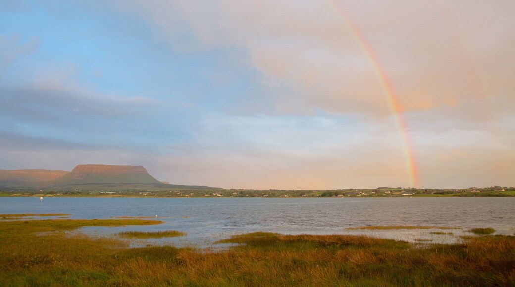 Ben Bulben featuring mountains, tranquil scenes and a river or creek