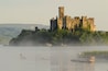 mc dermotts castle island at sunrise in summer, lough key lake, ireland