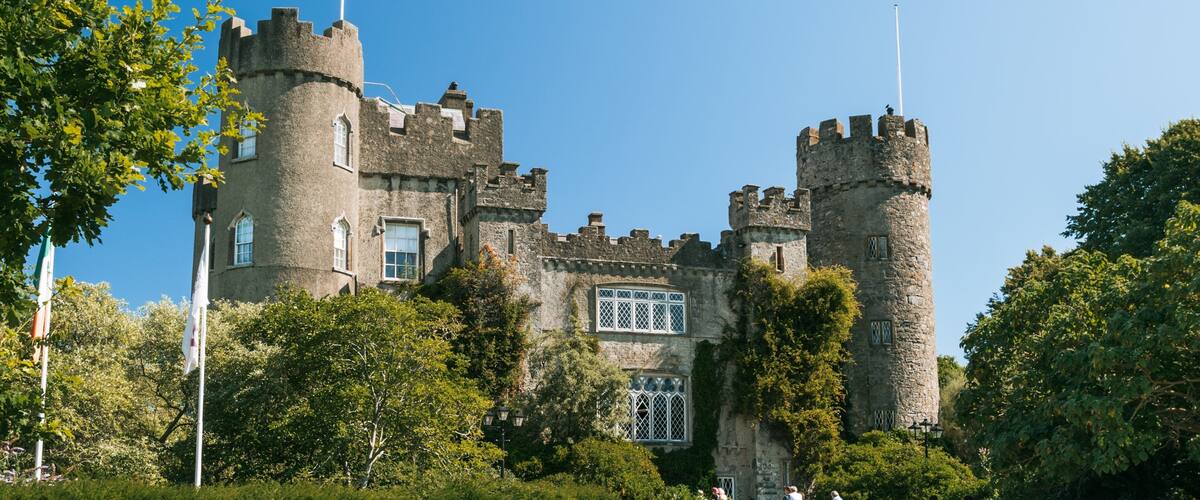Malahide Castle showing a castle and heritage architecture