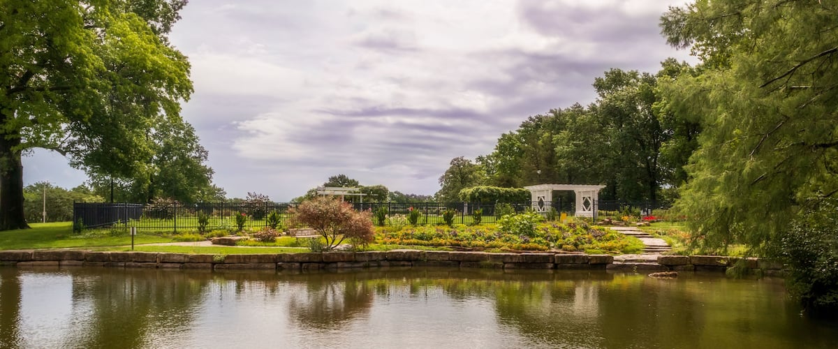 Scenic landscape in the Gage Park, Topeka, Kansas