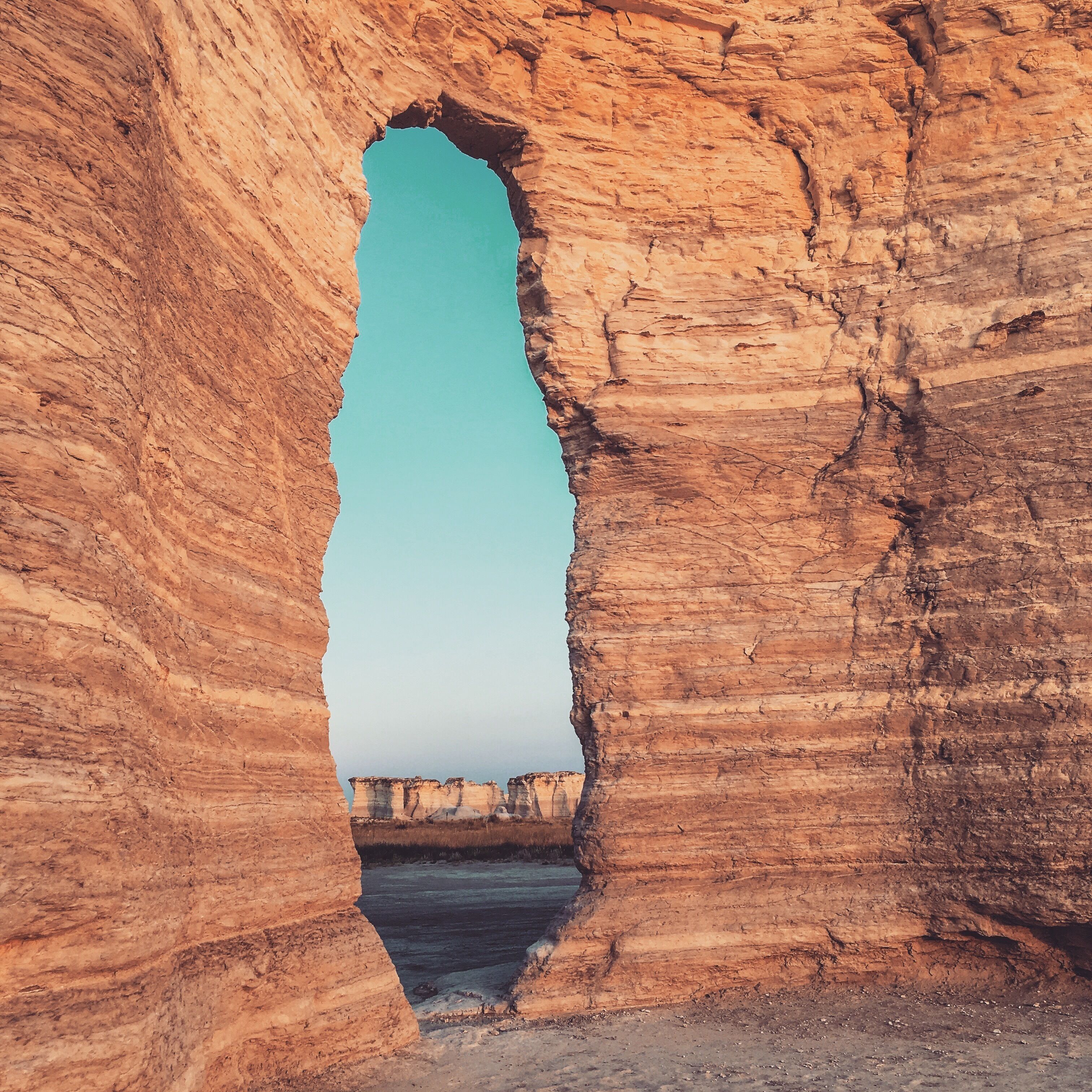 My husband and two dogs and I left our jobs, sold our house, and have been traveling for three months in our van on almost exclusively backroads. It's a dream come true and it enables us to find stunning natural gems like Monument Rocks at sunset. Go where the road takes you. #adventure