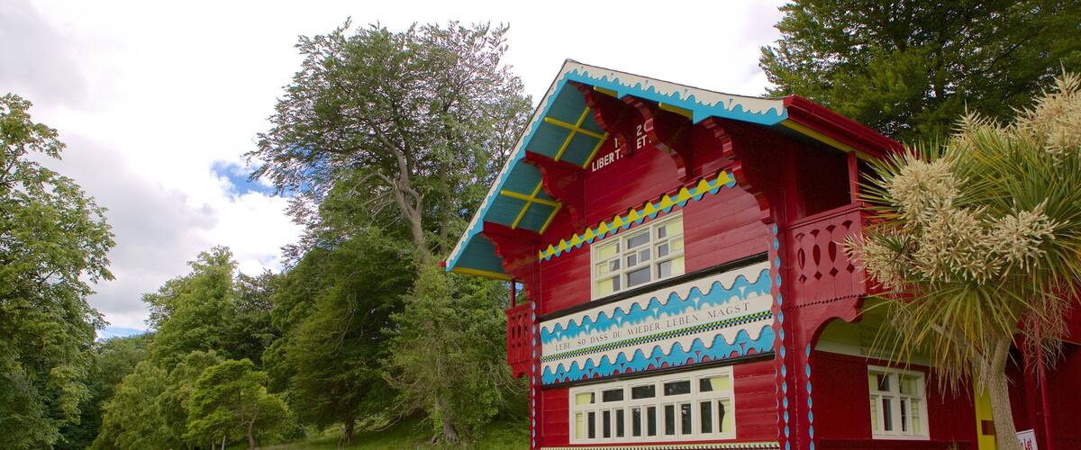Singleton Park showing a house and a park