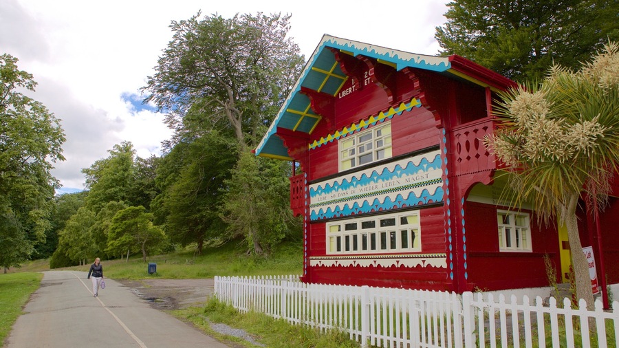 Singleton Park showing a house and a park