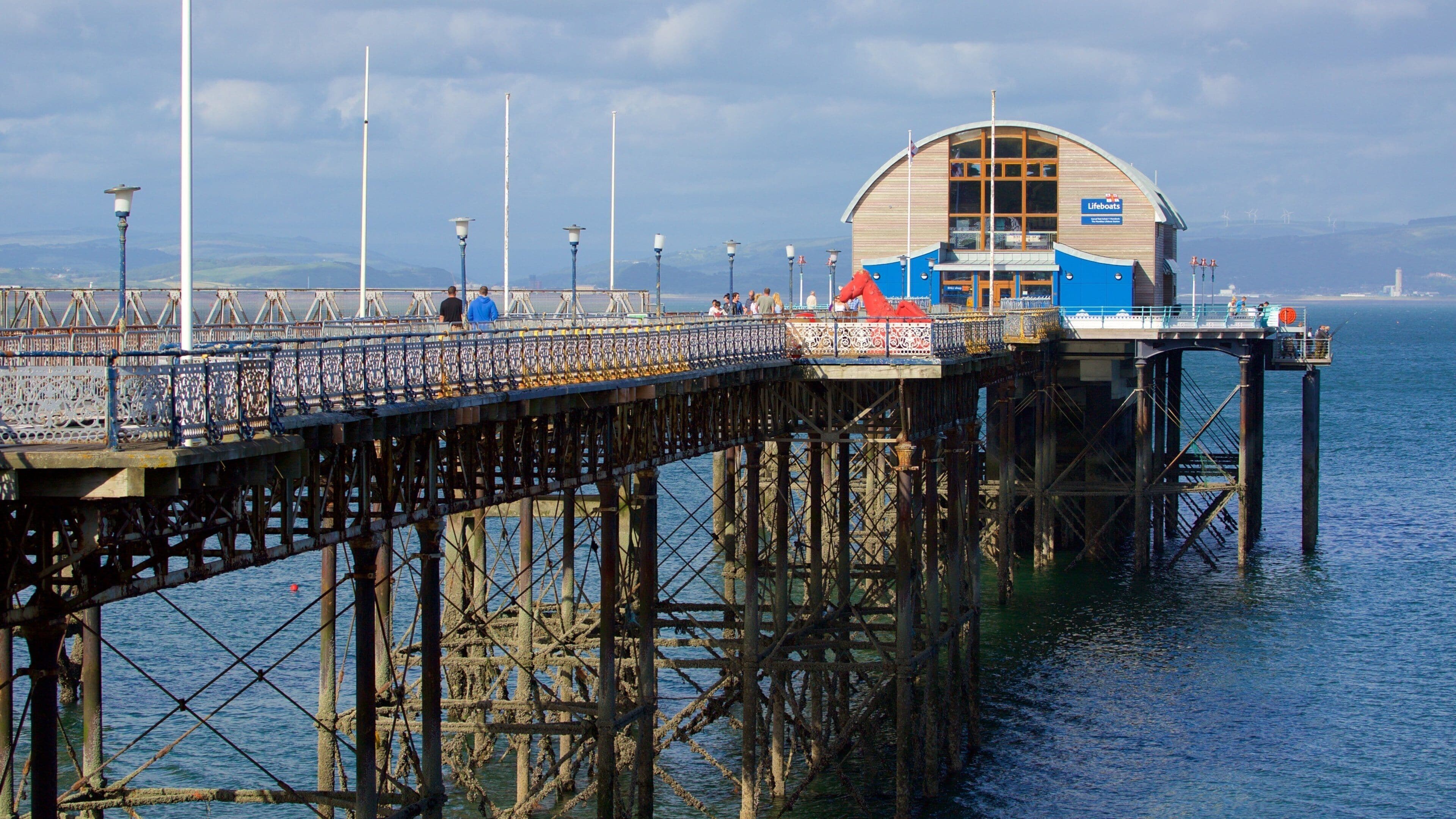 Pier van Mumbles toont algemene kustgezichten