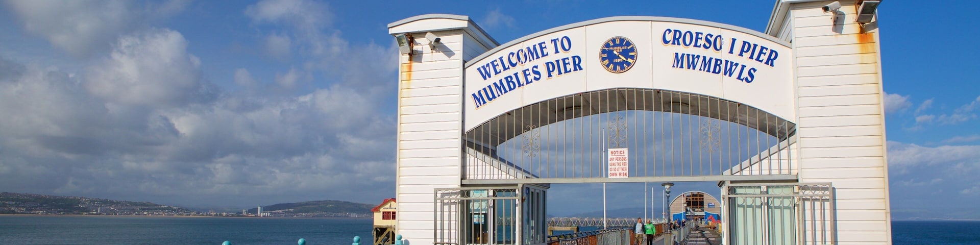 Mumbles Pier featuring general coastal views