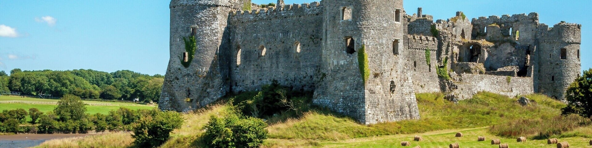 Carew Castle in Pembrokeshire shot during a Spring day.