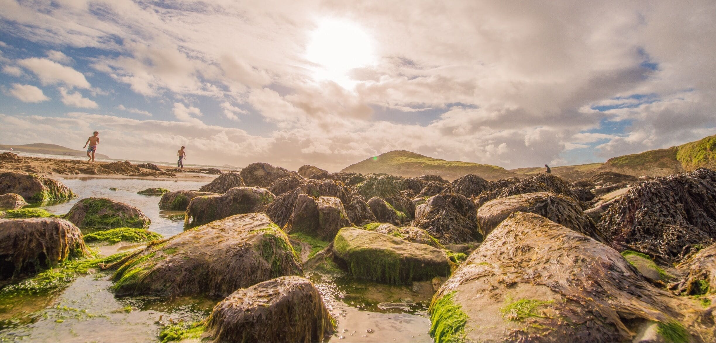 Imprinted on our heart is the exact moment we fell in love with the beach and I hope these kids, taking advantage of the tide out will always remember the joy of chasing one another at Whitesands beach. #reflections #beach #wales #uk #seaside #sea #coast #coastal #pembrokeshire #britain #stones