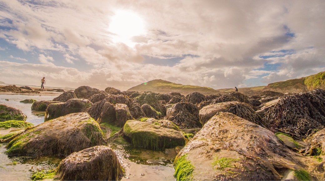 Imprinted on our heart is the exact moment we fell in love with the beach and I hope these kids, taking advantage of the tide out will always remember the joy of chasing one another at Whitesands beach. #reflections #beach #wales #uk #seaside #sea #coast #coastal #pembrokeshire #britain #stones