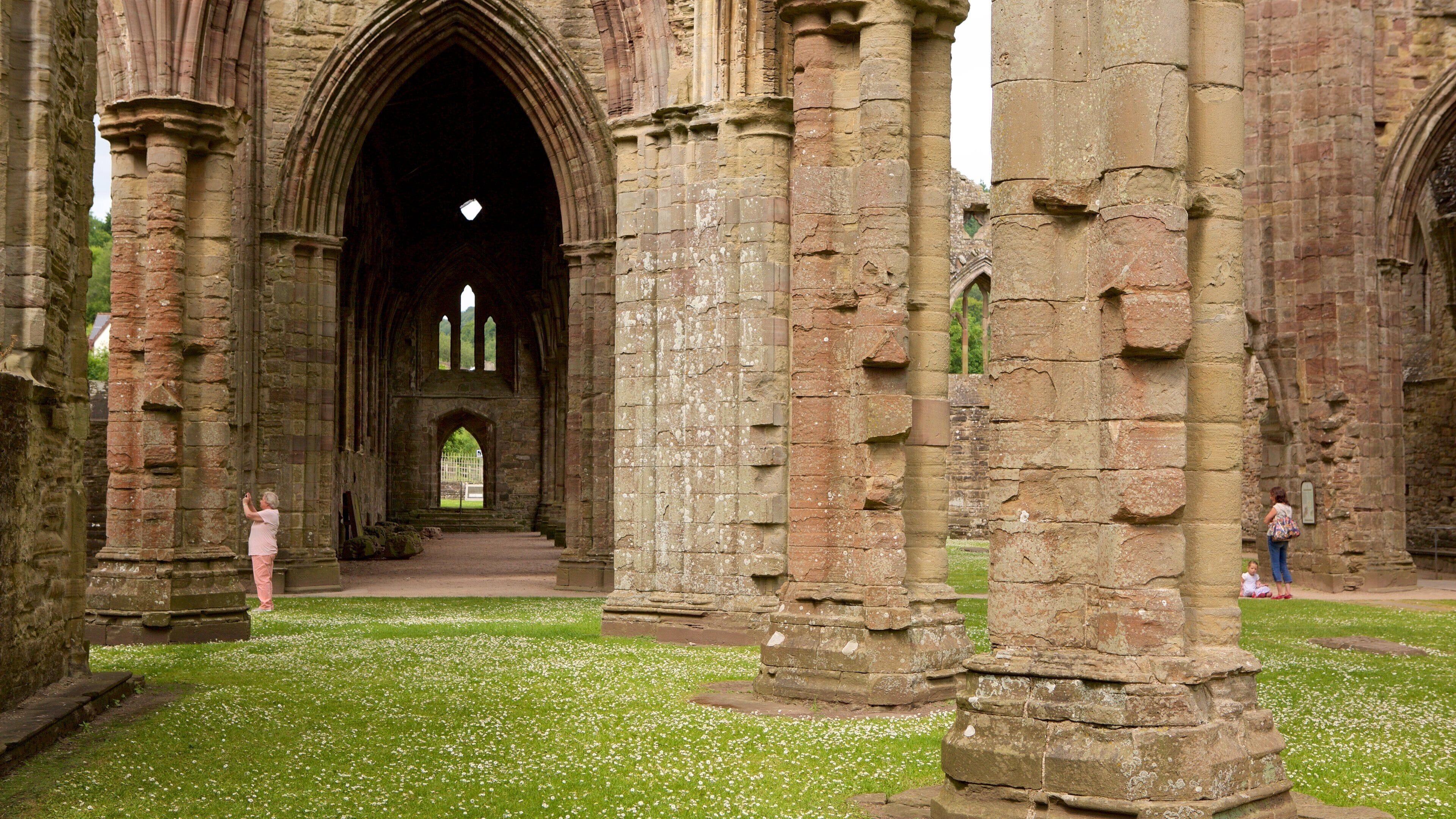 Tintern Abbey showing a ruin, heritage architecture and heritage elements