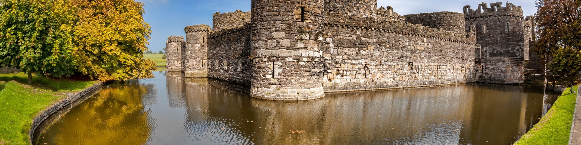 Famous Beaumaris Castle in Anglesey, North Wales, United Kingdom