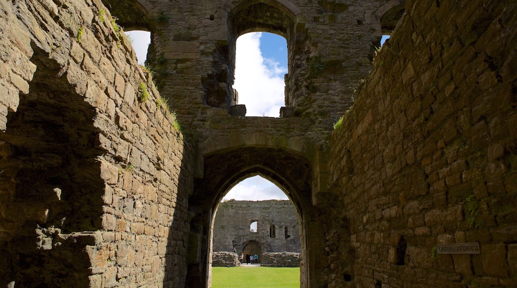 Beaumaris Castle showing heritage architecture, a castle and heritage elements