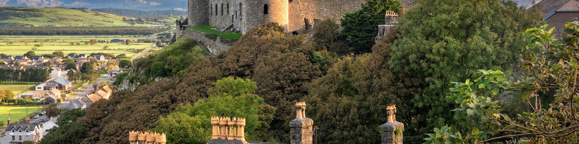 Harlech Castle at sunrise