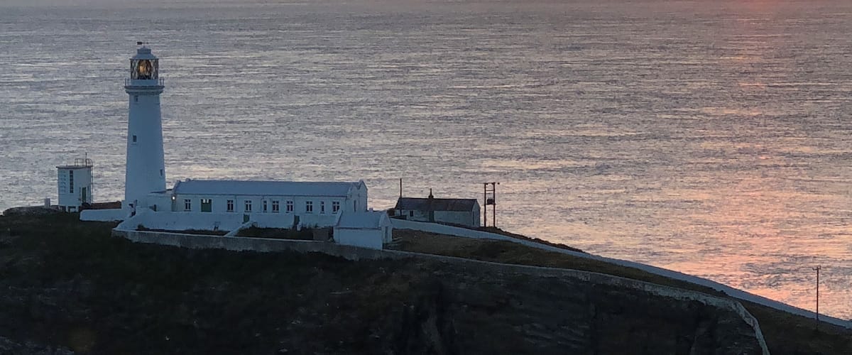 Sunste at South stacks, the lighthouse was built in 1809 and is now unmanned.