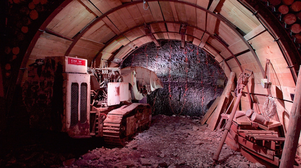Big Pit nasjonale kullmuseum som inkluderer innendørs