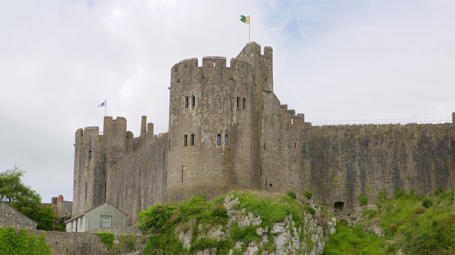 Pembroke Castle showing heritage elements and château or palace