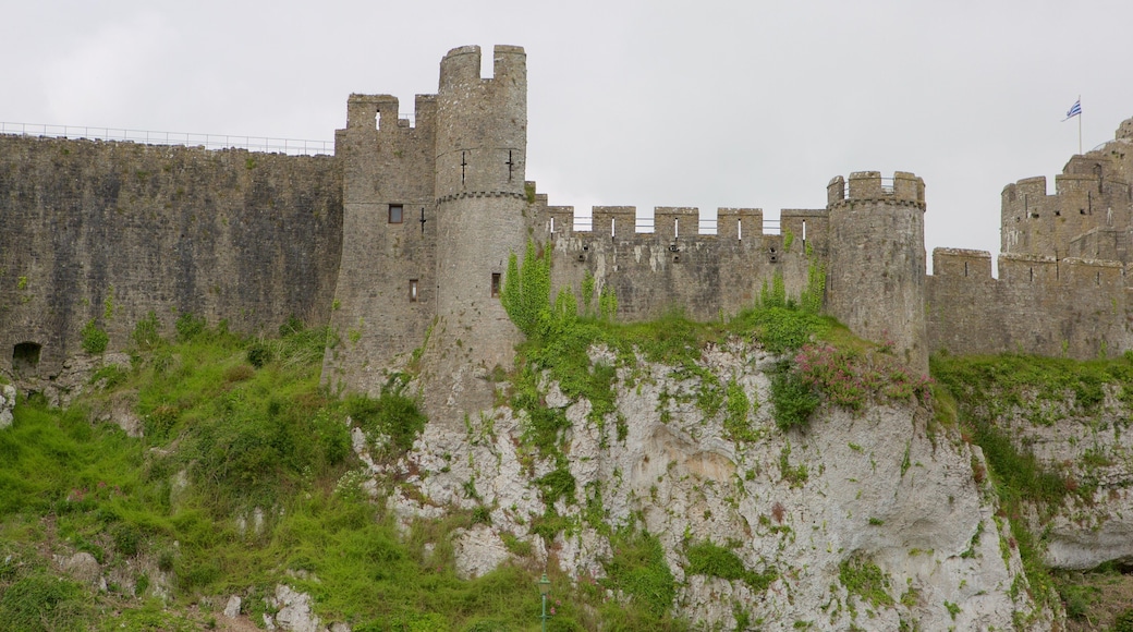 Pembroke Castle showing heritage elements and chateau or palace