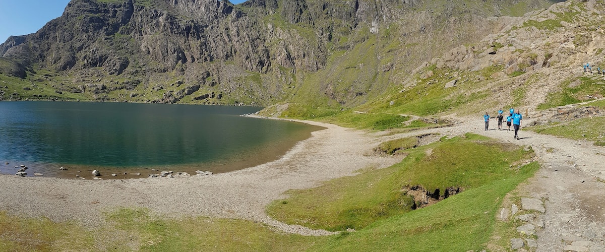 Mount Snowdon is the tallest mountain in Wales. This photo was taken this morning on our descent from a climb to the peak. Stunning views and a great 4 hour walk!