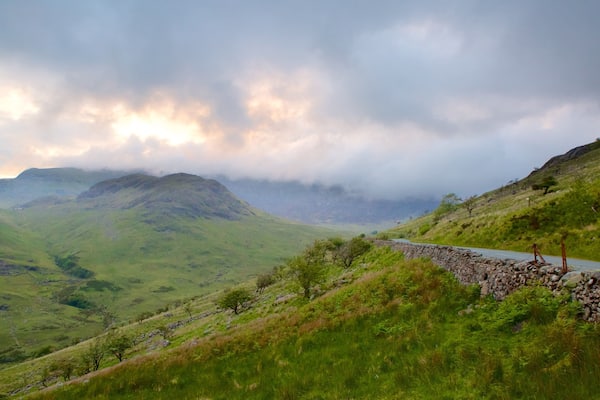 Yr Wyddfa featuring farmland