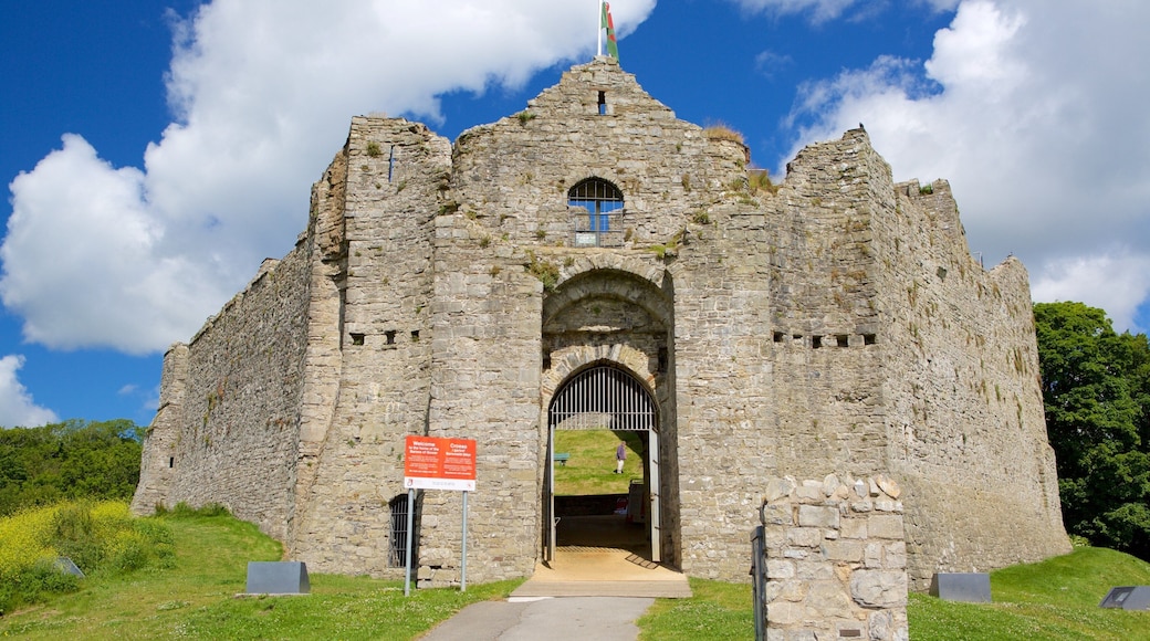 Oystermouth Castle featuring heritage elements